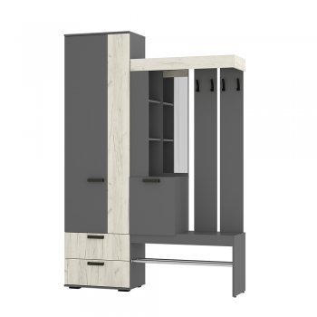 Прихожая Трамп графит/крафт белый (БТС) в Нягани - nyagan.mebel-e96.ru