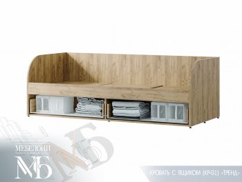 Кровать с ящиками Тренд LIGHT КР-01 (БТС) в Нягани - nyagan.mebel-e96.ru