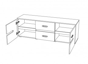 Тумба под ТВ Ким (Белый глянец/Венге) в Нягани - nyagan.mebel-e96.ru