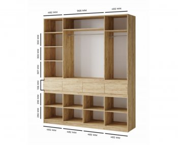 Шкаф 2000 мм Турин ЛДСП крафт серый/кашемир (ВВР) в Нягани - nyagan.mebel-e96.ru