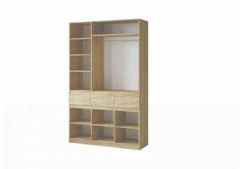 Шкаф 1500 мм Турин крафт/графит (ВВР) в Нягани - nyagan.mebel-e96.ru