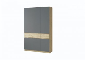 Шкаф 1500 мм Турин крафт/графит (ВВР) в Нягани - nyagan.mebel-e96.ru