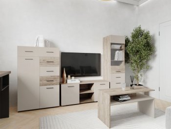 Комод Турин ЛДСП крафт серый/кашемир (ВВР) в Нягани - nyagan.mebel-e96.ru