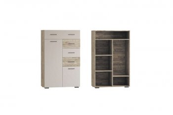 Стенка Турин крафт серый/кашемир, модульная (ВВР) в Нягани - nyagan.mebel-e96.ru