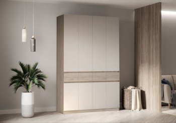 Шкаф 2000 мм Турин ЛДСП крафт серый/кашемир (ВВР) в Нягани - nyagan.mebel-e96.ru