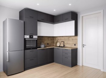 Кухонный гарнитур угловой Вегас 2200*1700 мм (Санвут) в Нягани - nyagan.mebel-e96.ru