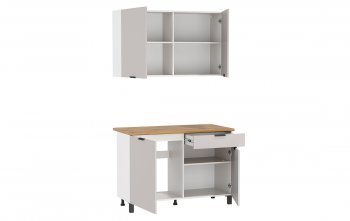 Кухонный гарнитур 1200 мм Венера кашемир ЛДСП (Олмеко) в Нягани - nyagan.mebel-e96.ru