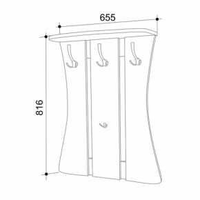 Вешалка Уют 1 (Мебельсон) в Нягани - nyagan.mebel-e96.ru