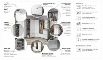 Прихожая Виола Ателье светлое (Имп) в Нягани - nyagan.mebel-e96.ru