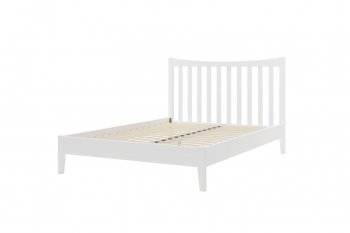 Кровать из массива Виола белый античный (БМ) в Нягани - nyagan.mebel-e96.ru