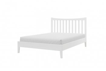 Кровать из массива Виола белый античный (БМ) в Нягани - nyagan.mebel-e96.ru