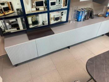 Стенка Сканди МДФ НМ-001 грин грей софт (Стиль) в Нягани - nyagan.mebel-e96.ru