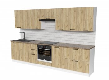 Кухонный гарнитур Янтарь 3000 мм (Герда) в Нягани - nyagan.mebel-e96.ru